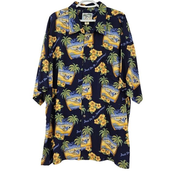 Big Dogs Just Do It Tomorrow Hawaiian Button-Up Shirt Men’s Size 2X NEW Beach - Picture 1 of 10
